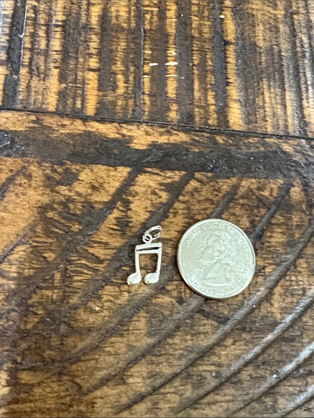 Silver Music Note Charm Pendant